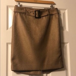 Tan pencil skirt